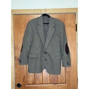 Vintage Taos Country Tweed Wool Blazer Suit Jacket Western Cowboy Ranch Size 44